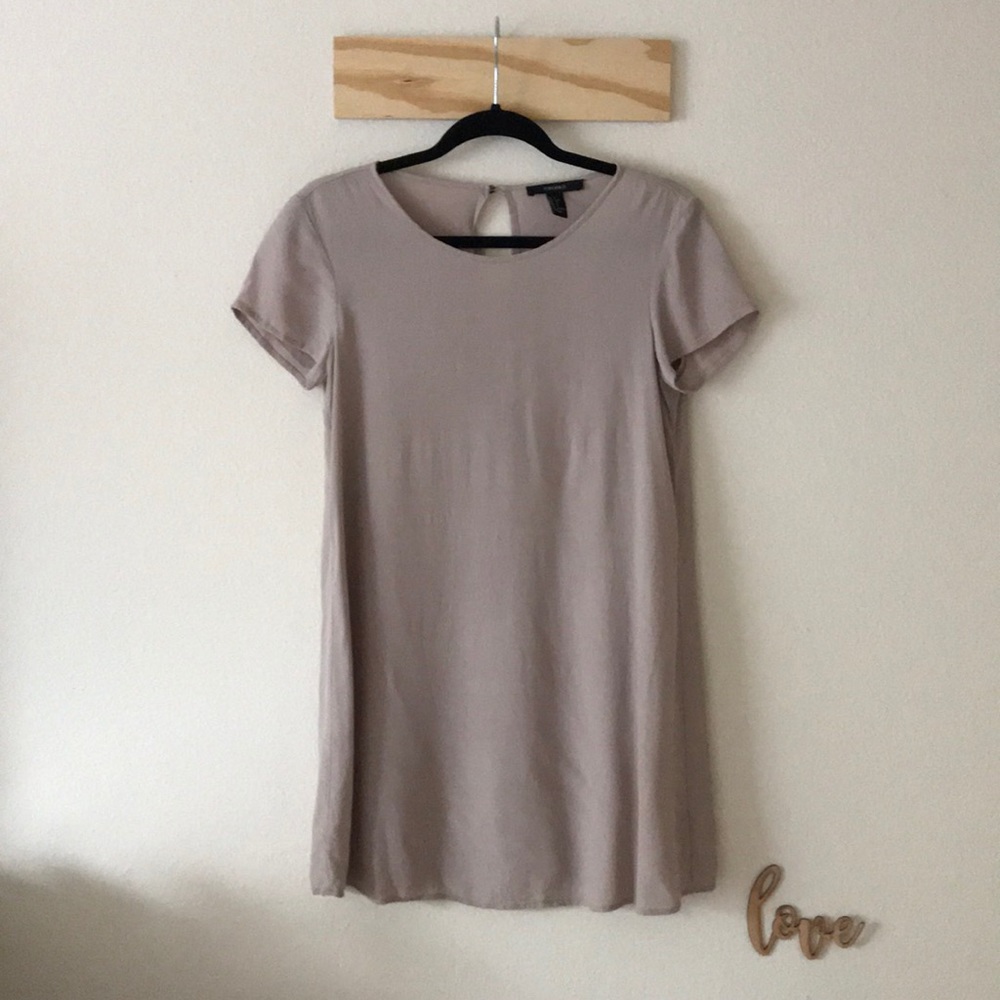 Forever 21 Beige Babydoll Flowy Dress Loose Fit